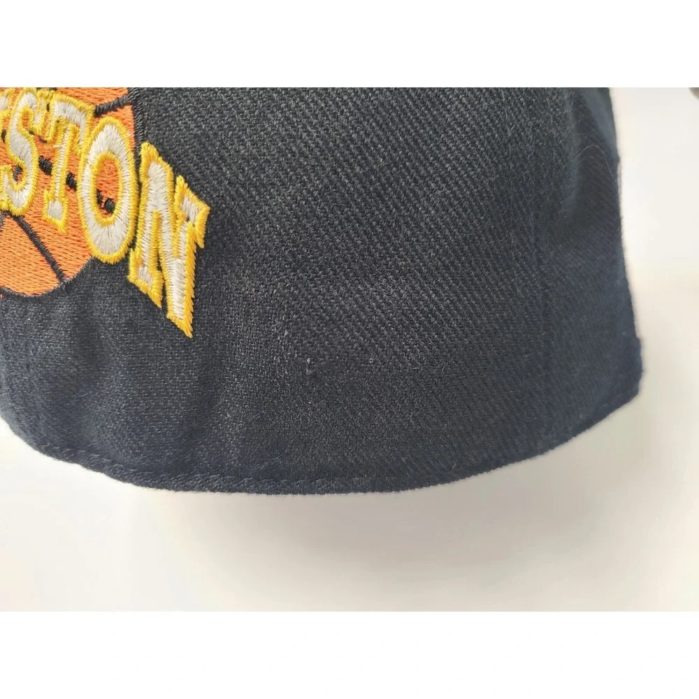 Vintage Houston Rockets Script Sports Specialties Fitted 6 5/8 Hat Cap NBA Black